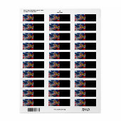 American Bald Eagle Wolf Flag Etiket (Full Sheet)