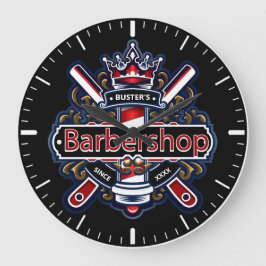 American Barber Personalize Grote Klok
