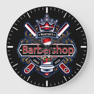 American Barber Personalize Grote Klok