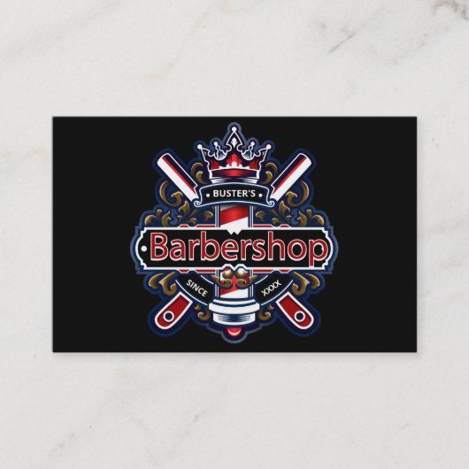 American Barber Personalize Visitekaartje (Voorkant)