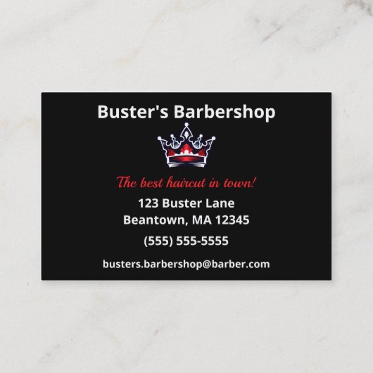 American Barber Personalize Visitekaartje (Achterkant)