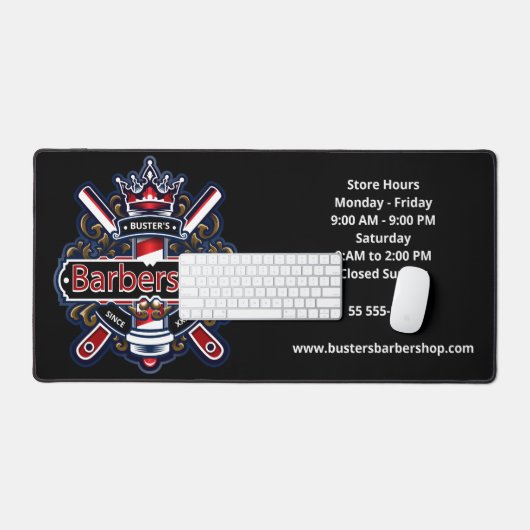 American Barber Pole Personalize Bureaumat (Keyboard & Muis)