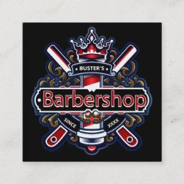 American Barber Pole Personalize Vierkante Visitekaartje