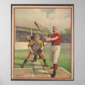 American Baseball,  1895-geframed Art Print (Voorkant)