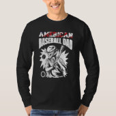 American Baseball Dad Father's Day Baseball For Me T-shirt (Voorkant)