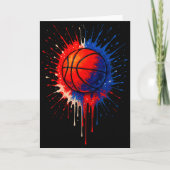 American Basketball Splash Ball Player Team Kids B Kaart (Voorkant)