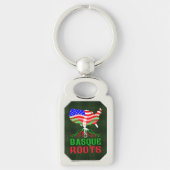 American Basque Roots Metal Sleutelhanger Keyring (Voorkant)