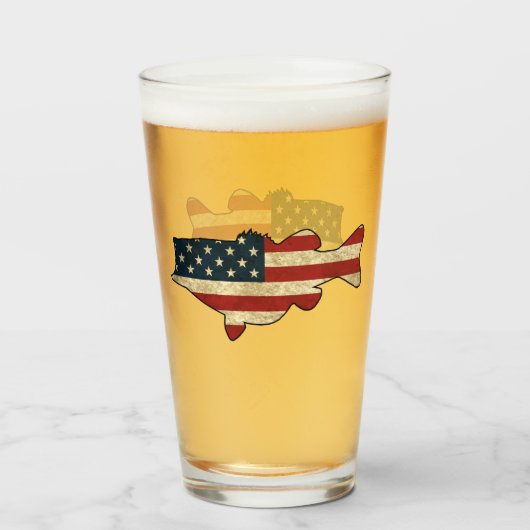 American Bass Beer Glass Glas (Voorkant gevuld)
