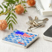 American Bavarian Roots Keyring Sleutelhanger (Zijkant)