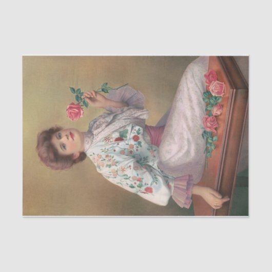 American Beauties (1890) van Anonymous Tissuepapier (Voorkant)