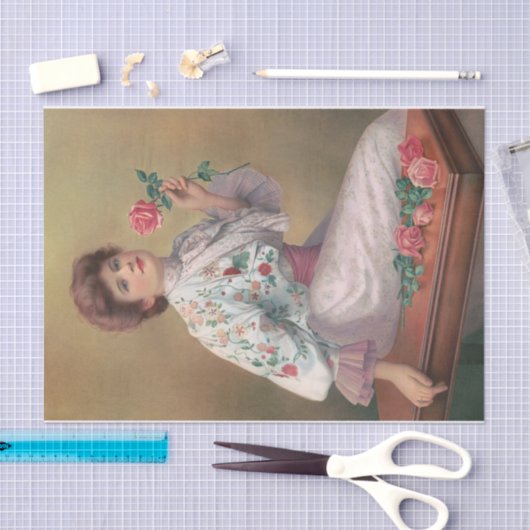 American Beauties (1890) van Anonymous Tissuepapier (Craft)