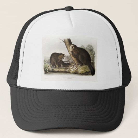 American Beaver Camping Gear Deco Gifts Trucker Pet (Voorkant)