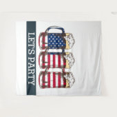 AMERICAN Beer LETS PARTY BACKDROP Wandkleed (Voorkant (horizontaal))