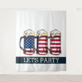 AMERICAN Beer LETS PARTY BACKDROP Wandkleed (Voorkant)