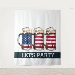 AMERICAN Beer LETS PARTY BACKDROP Wandkleed