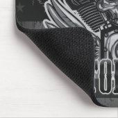 American Biker ADD NAME Skull V-Twin Motorcycli Muismat (Hoek)