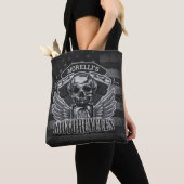 American Biker ADD NAME Skull V-Twin Motorcycli Tote Bag (Dichtbij)