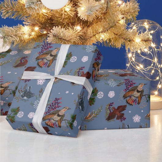 American Bird Woodland kerst Cadeaupapier (Feestdagen)