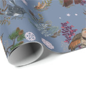 American Bird Woodland kerst Cadeaupapier (Rol Hoek)