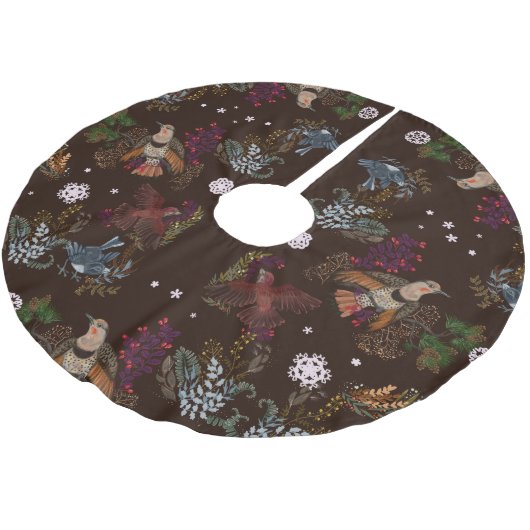 American Bird Woodland kerstpensed Polyester Kerstboom Rok (Gekanteld)