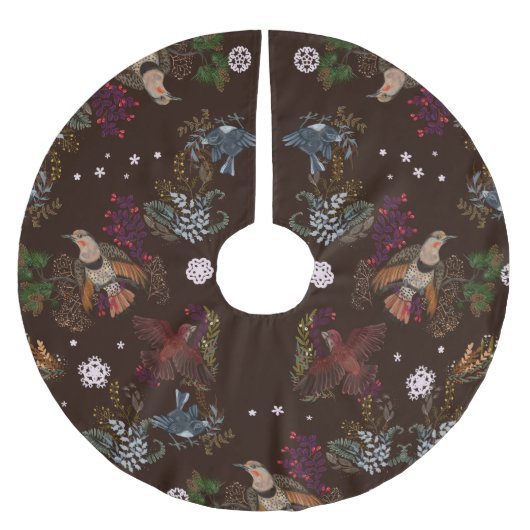 American Bird Woodland kerstpensed Polyester Kerstboom Rok (Voorkant)