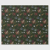 American Bird Woodland kerstwrapping Paper Cadeaupapier (Vlak)