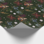 American Bird Woodland kerstwrapping Paper Cadeaupapier (Hoek)