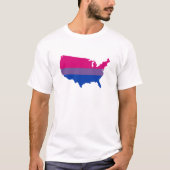 American bisexuality pride map T-Shirt (Voorkant)