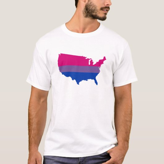 American bisexuality pride map T-Shirt (Voorkant)
