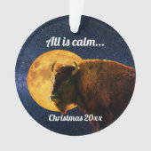American Bison All is Calm Christmas Ornament (voorkant)