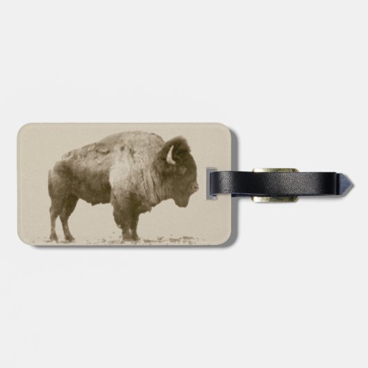 American Bison Bagagelabel (Achterkant horizontaal)