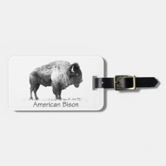 American Bison Bagagelabel (Voorkant horizontaal)