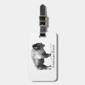 American Bison Bagagelabel (Voorkant verticaal)