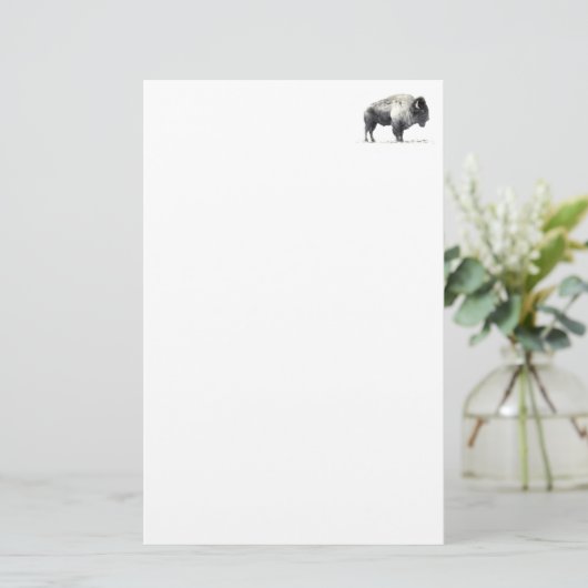 American Bison Briefpapier (Staand voorkant)