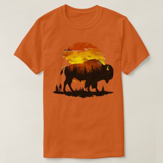 American Bison Buffalo T-shirt (Design voorkant)
