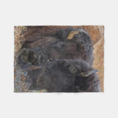 American Bison Bull & Cow Bonded Pair Fleece Deken (Voorkant (Horizontaal))