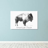 American Bison Canvas Afdruk (Insitu (Houten vloer))