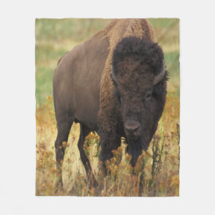American Bison Fleece Blanket Deken