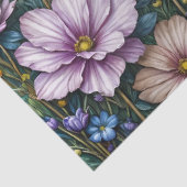 American Bison in floral mountain valley Tissuepapier (Detail)