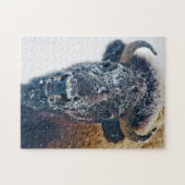 American Bison in Snow Wildlife Puzzle Legpuzzel (Horizontaal)