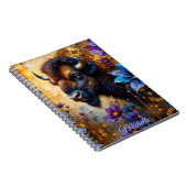 American Bison in textured Flower *Personalize* Notitieboek (Rechterzijde)
