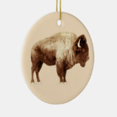 American Bison Keramisch Ornament (Rechts)