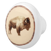 American Bison Keramische Knop
