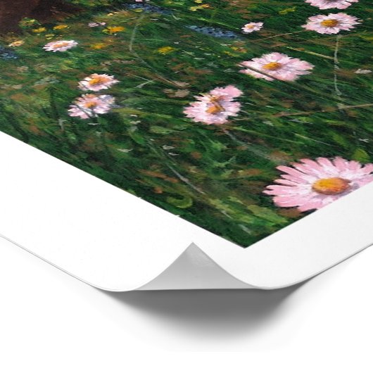 American Bison - "No Time for Flowers" Poster (Hoek)