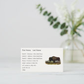 American Bison of Buffalo (Bison bison) - Audubon Visitekaartje (Staand voorkant)