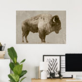 American Bison Poster (Thuiskantoor)
