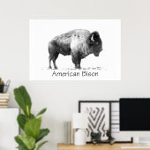 American Bison Poster (Thuiskantoor)