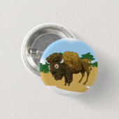 American Bison Ronde Button 3,2 Cm (Voorkant /achterkant)
