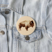 American Bison Ronde Button 7,6 Cm (In situ)