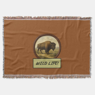 American Bison Saddle Brown Gooi Deken